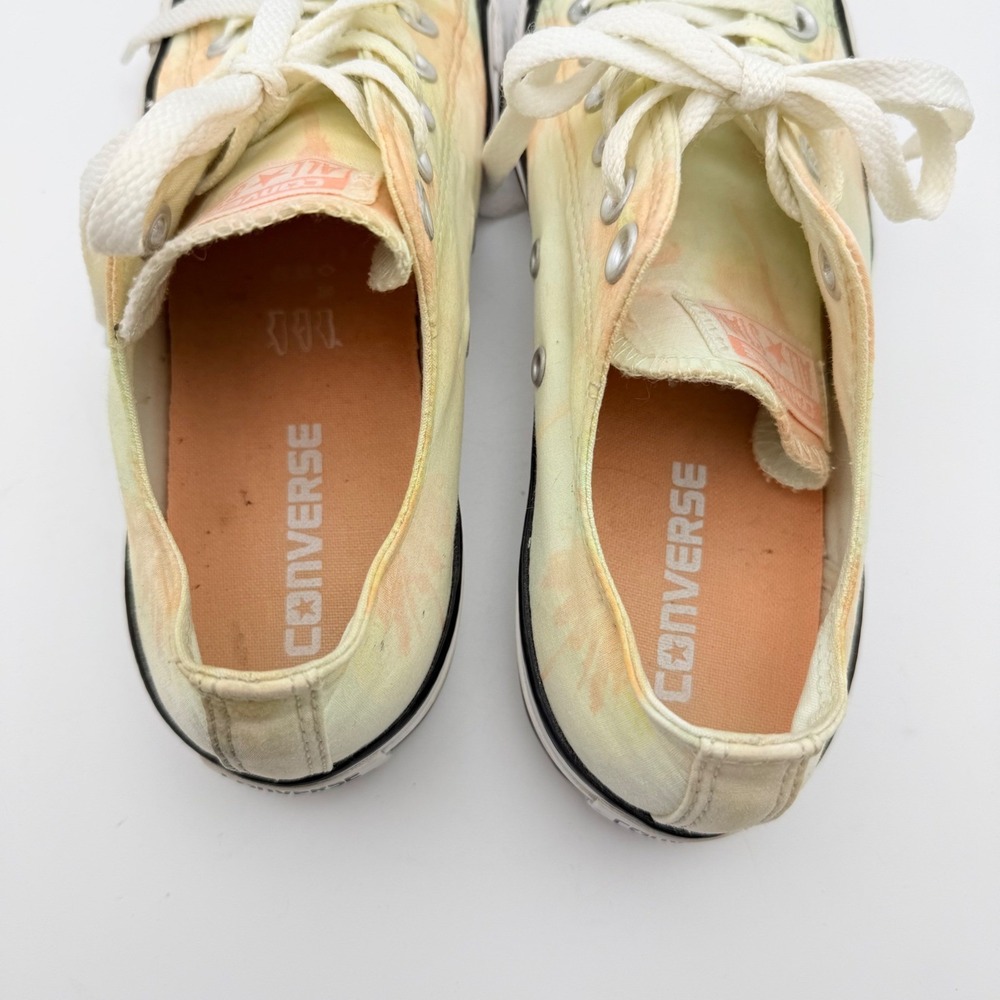 Converse Chuck Taylor Sneakers Womens 8 Yellow Palm Tree Tie Dye Low Top Shoes - Picture 8 of 9